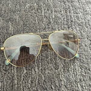 Tiffany and Co Gold Aviator Sunglasses